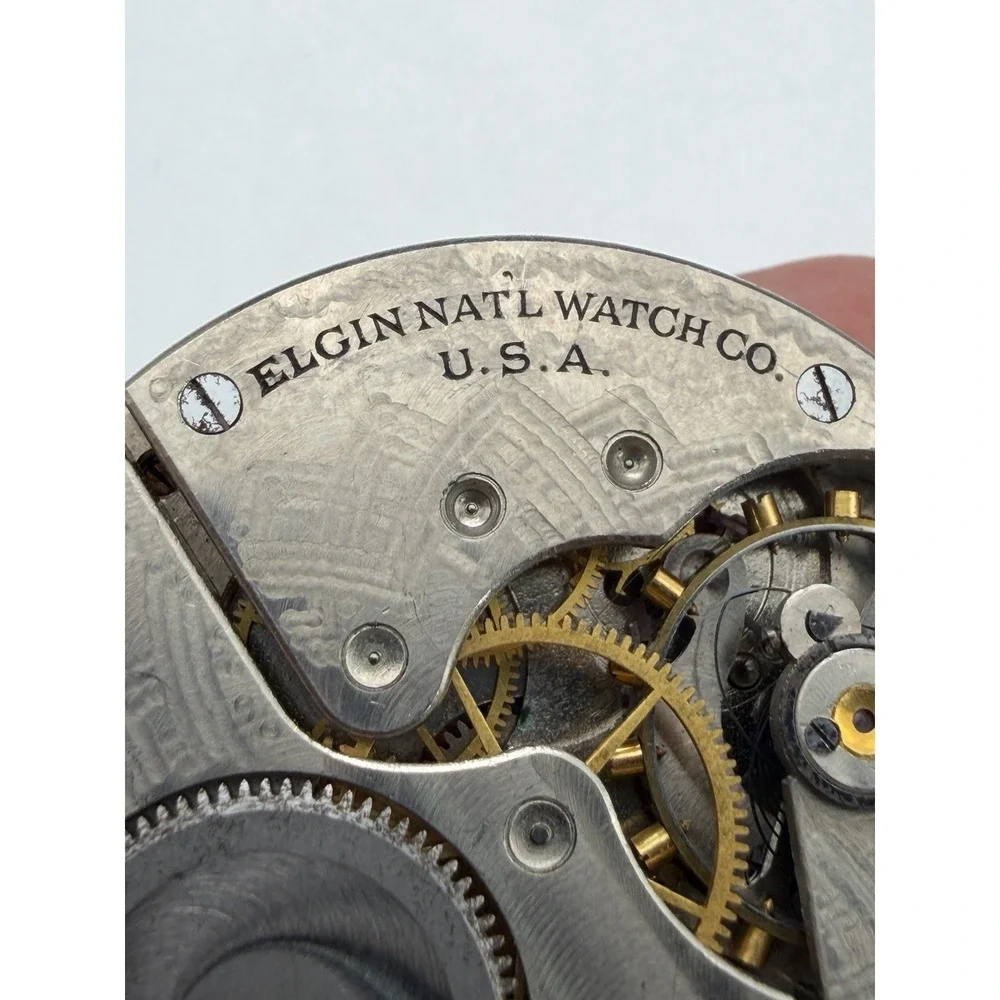 Vintage 1920s Elgin Pocket Watch Movement Only